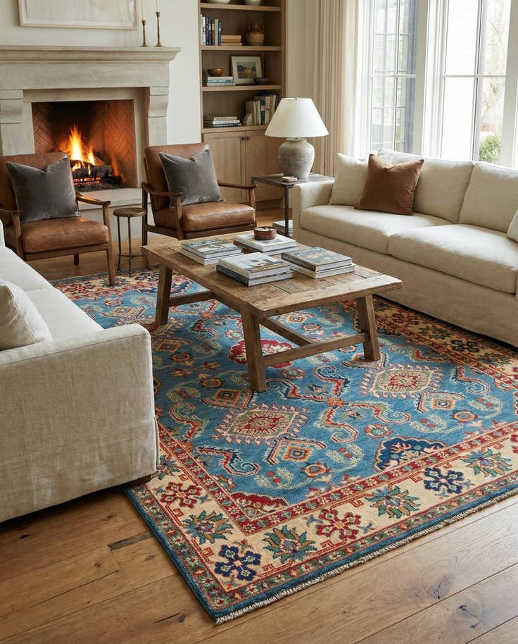 Detail image of 5' x 6' 9 Hand Knotted Kazak Rug