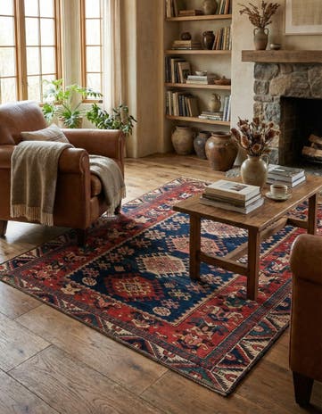 4' 1 x 5' 10 Hand Knotted Anatolian Oriental Wool Rug