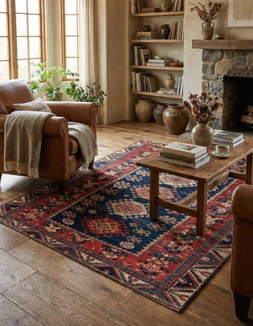 4' 1 x 5' 10 Hand Knotted Anatolian Oriental Wool Rug