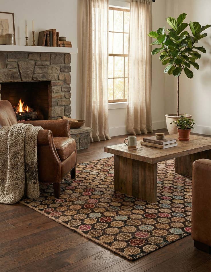 Detail image of 5' 1 x 7' 10 Hand Knotted Balouch Wool Rug
