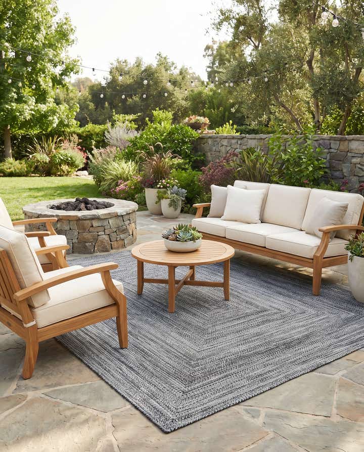 9' x 12' Easy-Clean Eco Verse Washable Indoor / Outdoor Rug