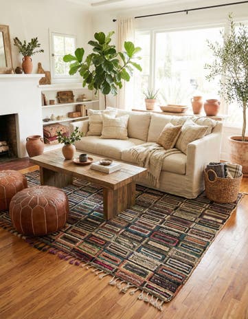 5' 4 x 8' 1 Hand Knotted Moroccan Wool Rug