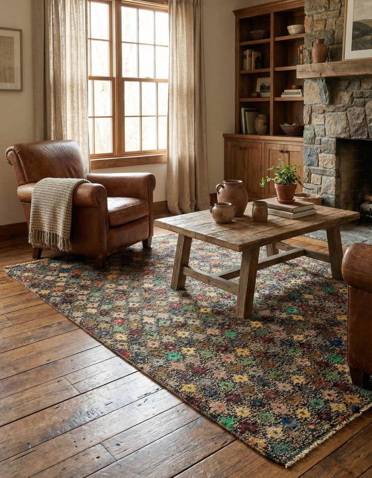 Detail image of  4' 1 x 5' 8  Hand Knotted Balouch Wool Rug