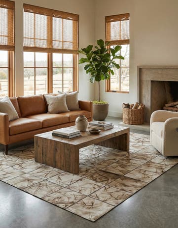 5' x 7' 11 Cowhide - Patchwork Rug