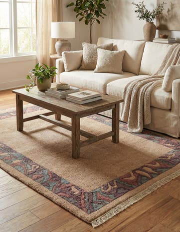 3' 11 x 5' 9 Hand Knotted Tibet Wool Rug