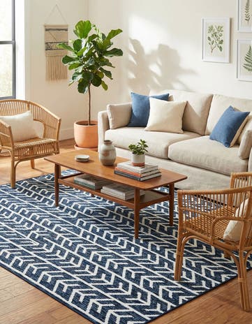 7' 10 x 7' 10 Easy-Clean Sabrina Soto Aston Indoor / Outdoor Square Rug