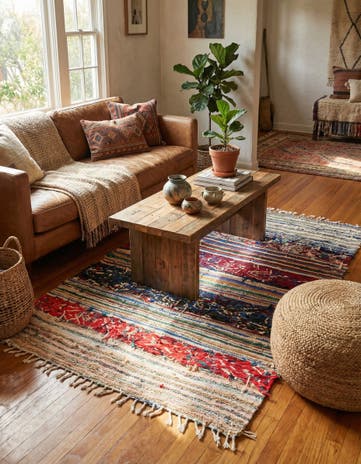 3' 5 x 5' Hand Knotted Moroccan Rug