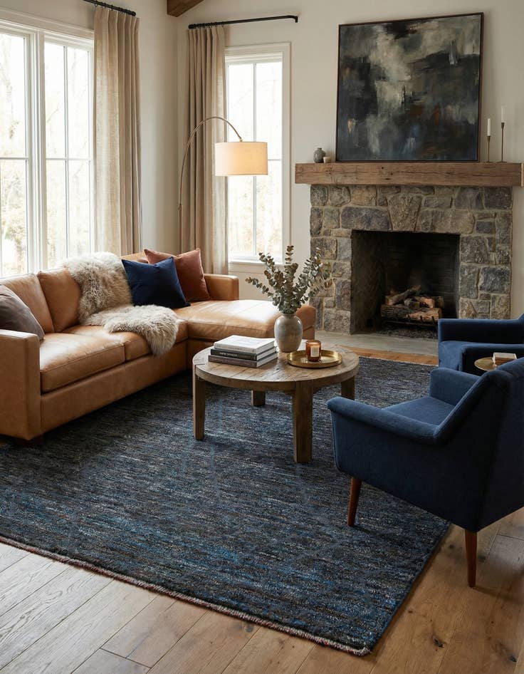 Detail image of 7' 9 x 10' 3 Hand Knotted Moroccan Wool Rug