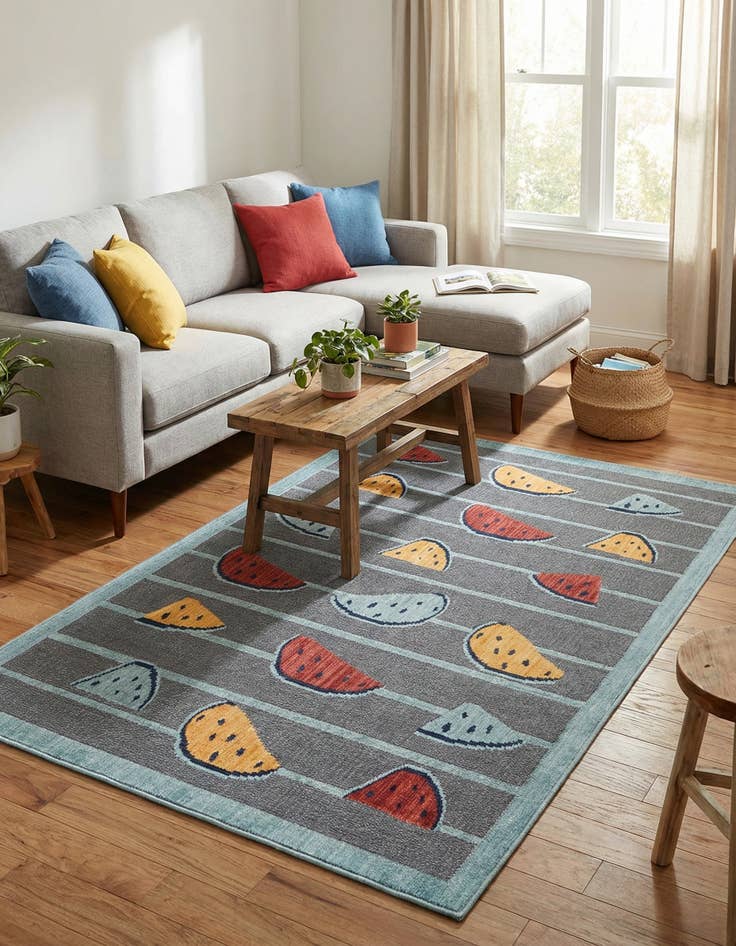 Detail image of 5' x 7' 7  Washable  Indoor / Outdoor Rug