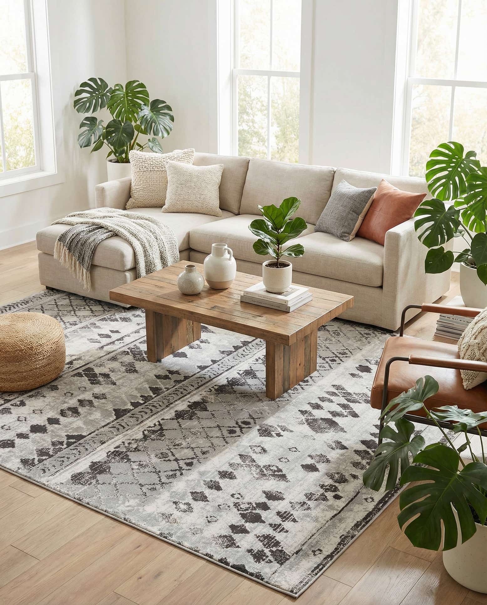 9' x 12' 2 Leipzig Rug