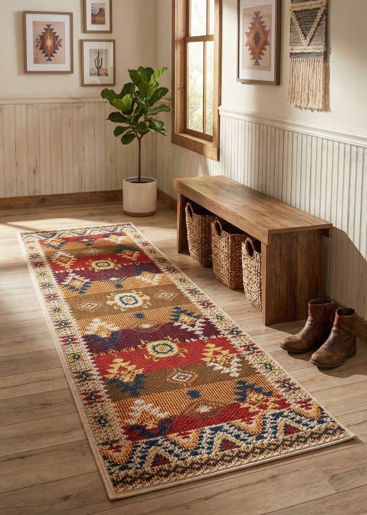 2' x 6' Easy-Clean Baja Indoor / Outdoor Runner Rug