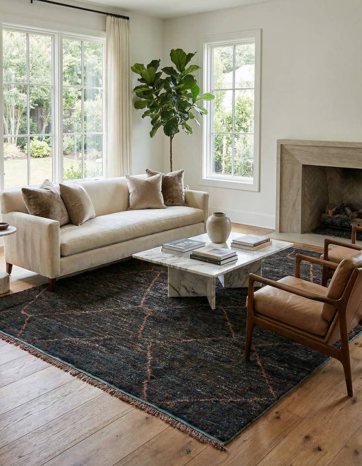 Detail image of 7' 10 x 10' 4  Hand Knotted Moroccan Wool Rug