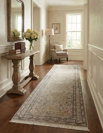 2' 4 x 10' 8 Hand Knotted Kashmir Oriental Wool Runner Rug