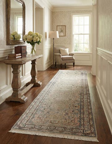 2' 4 x 10' 8 Hand Knotted Kashmir Oriental Wool Runner Rug