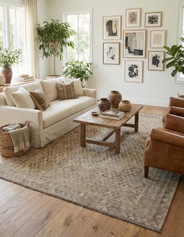 7' 1 x 10' 5 Hand Woven Kilim Maymana Wool Rug