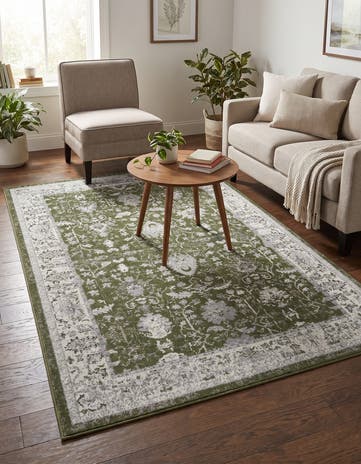 Green Kamala Washable Rug
