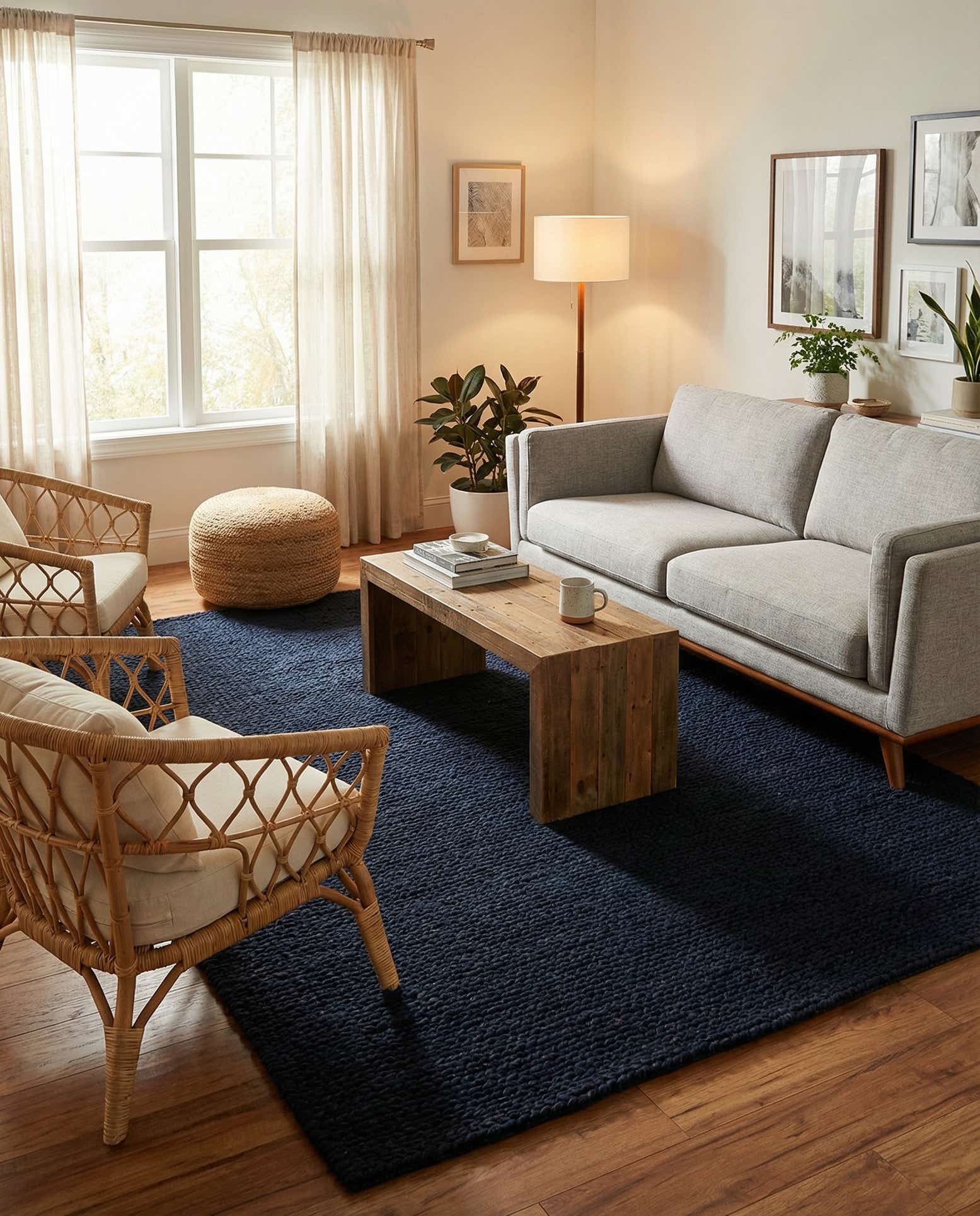 6' 1 x 9' Hand Woven Lana New Zealand Wool Rug
