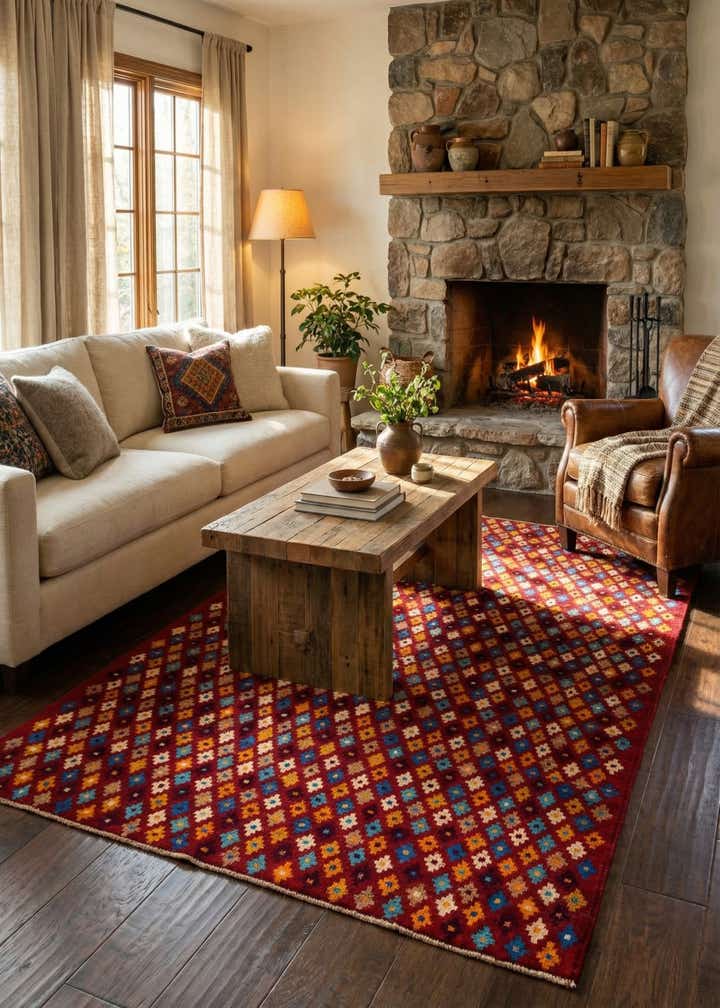 4' 8 x 7' 6 Hand Knotted Balouch Wool Rug