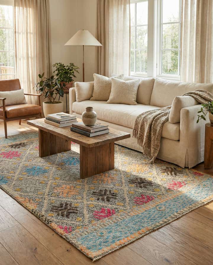 5' x 6' 10 Hand Knotted Darya Wool Rug