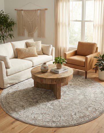 Jill Zarin 7' 10 x 7' 10 Uptown Central Park Round Rug