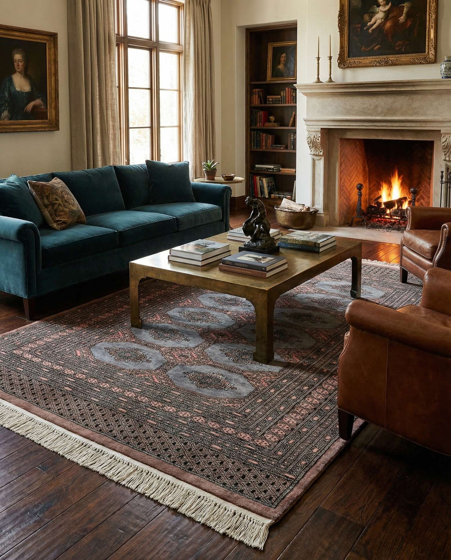 4' 4 x 6' 2 Hand Knotted Bokhara Wool Rug