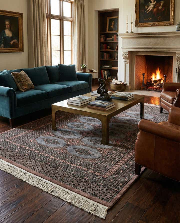 4' 4 x 6' 2 Hand Knotted Bokhara Wool Rug