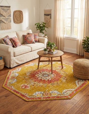 Gold Carrington Octagon Rug
