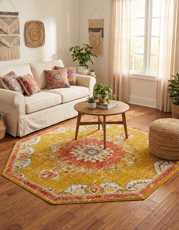 Gold Carrington Octagon Rug