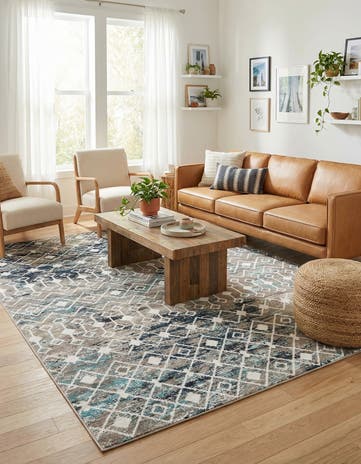 9' x 12' Moroccan Trellis Rug