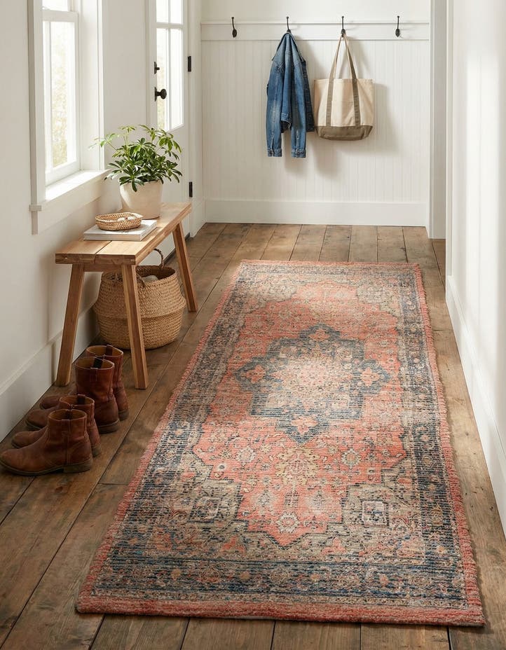 2' 2 x 6' 1 Hand Woven Chenille Jute Runner Rug