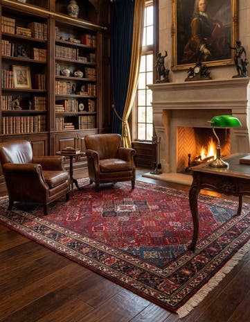 7' 10 x 11' 4 Hand Knotted Maymeh Persian Wool Rug