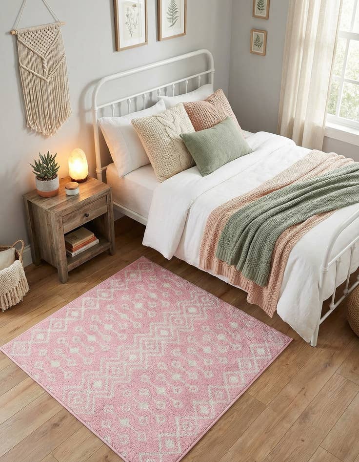 Detail image of  3' x 3' Moroccan Trellis Square Rug