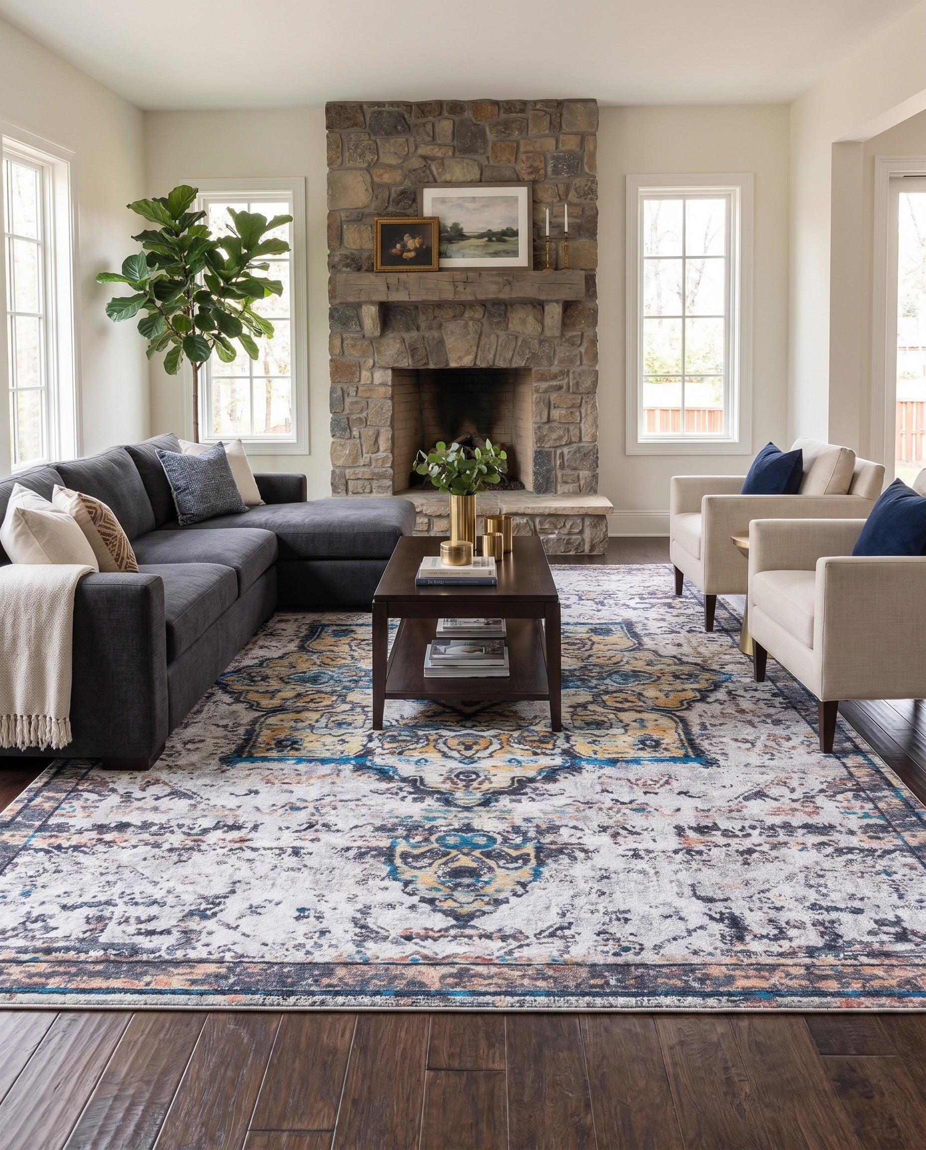 10' 6 x 13' Washable Renaissance Rug