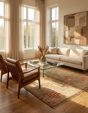 4' x 6' Hand Knotted Modern Ziegler Rug