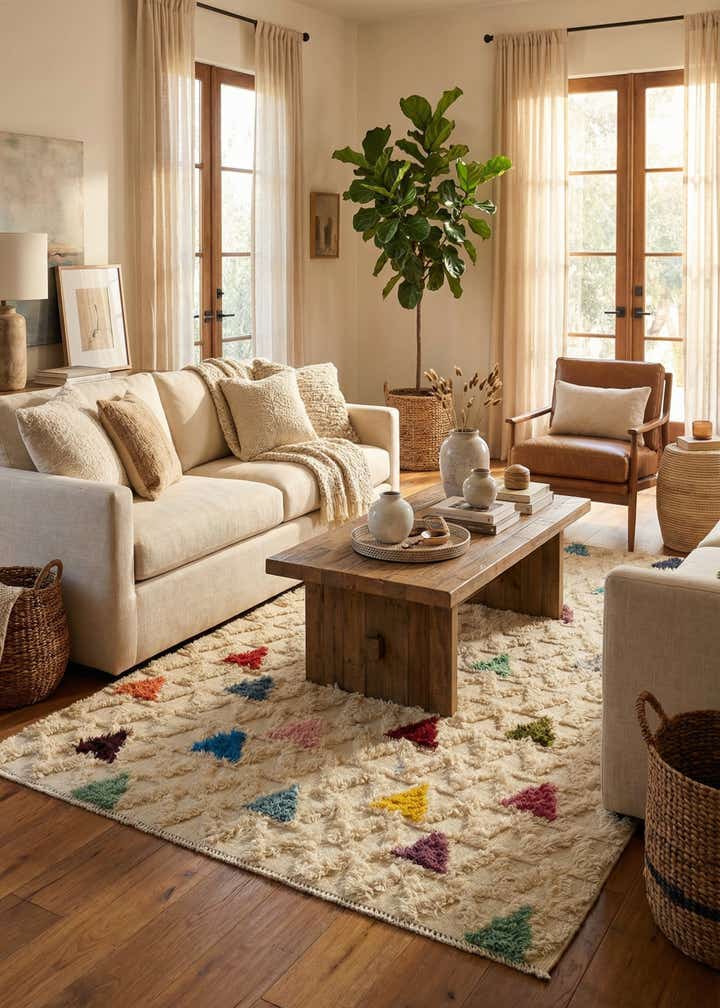 5' 7 x 8' 5 Hand Knotted Darya Wool Rug