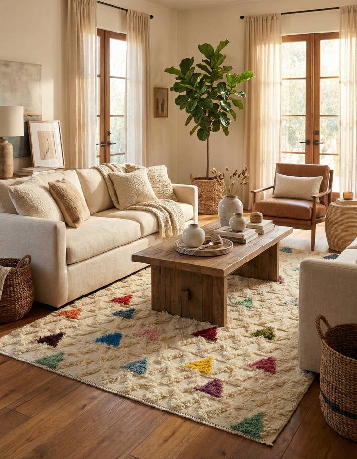 Detail image of 5' 7 x 8' 5  Hand Knotted Darya Wool Rug