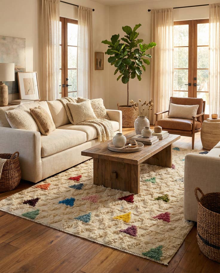 Detail image of 5' 7 x 8' 5 Hand Knotted Darya Wool Rug