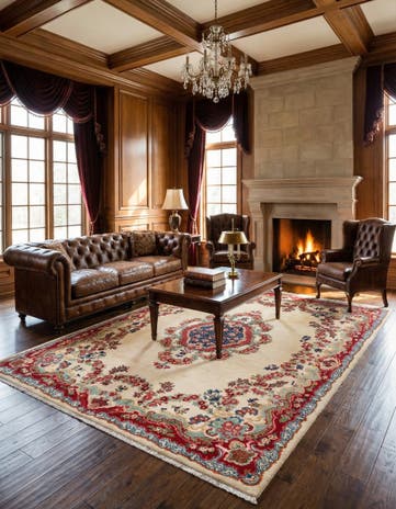 9' 4 x 12' 9 Hand Knotted Meshkabad Persian Wool Rug