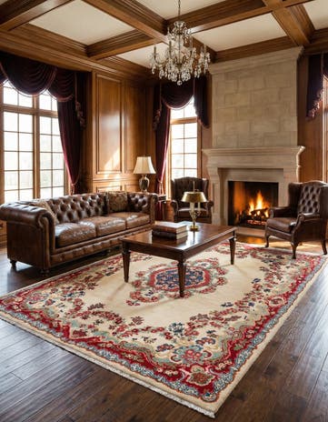 9' 4 x 12' 9 Hand Knotted Meshkabad Persian Wool Rug