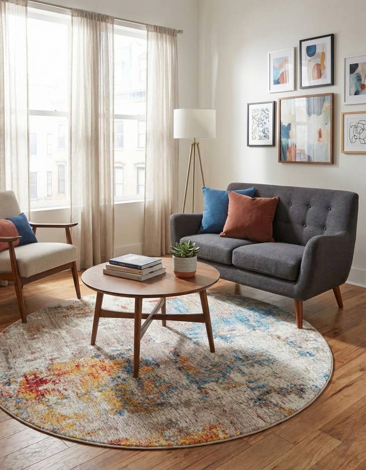 Detail image of  5' x 5' Andromeda Round Rug