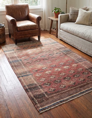 3' 9 x 6' 5 Hand Knotted Ultra Vintage Persian Wool Rug