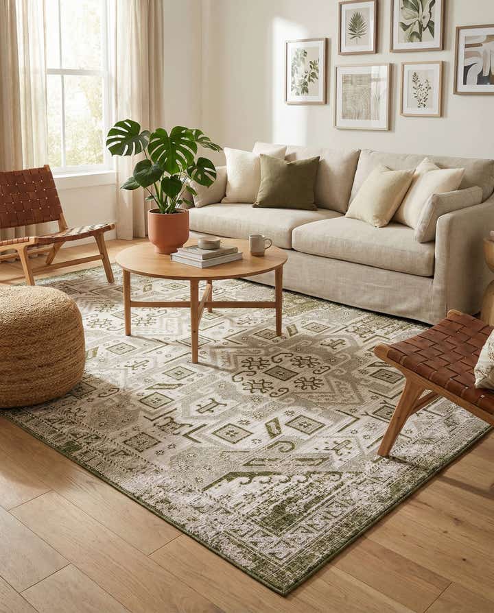 7' 10 x 11' Easy-Clean Aztec Indoor / Outdoor Rug
