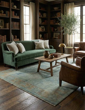 6' 6 x 9' 2 Hand Knotted Over-Dyed Ziegler Rug