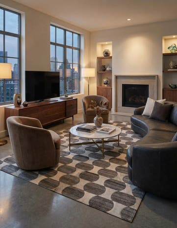 5' 3 x 8' Cowhide Rug
