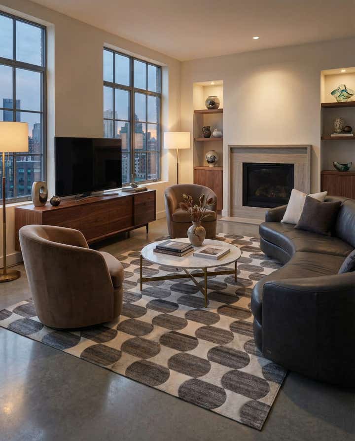 5' 3 x 8' Cowhide Rug
