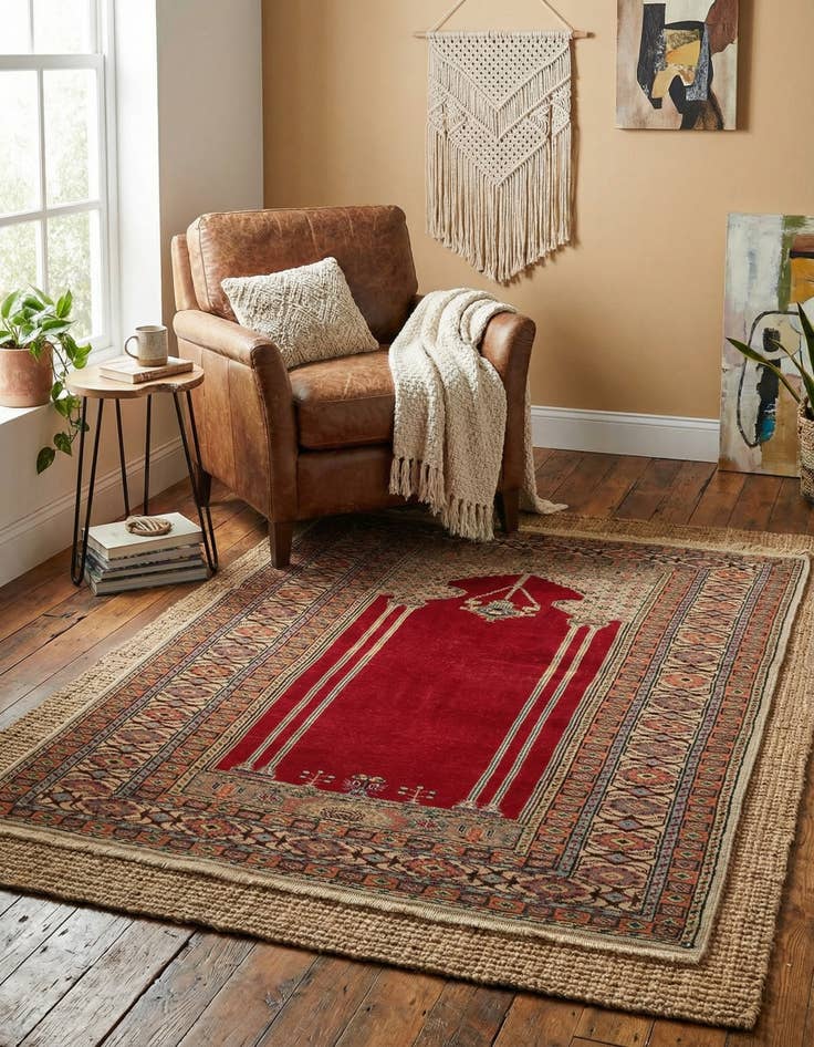 Detail image of  3' x 4' 8  Hand Knotted Lahour Oriental Wool Rug