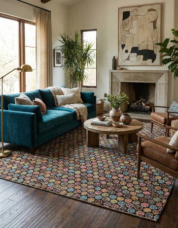 9' x 12' 3 Hand Knotted Darya Wool Rug