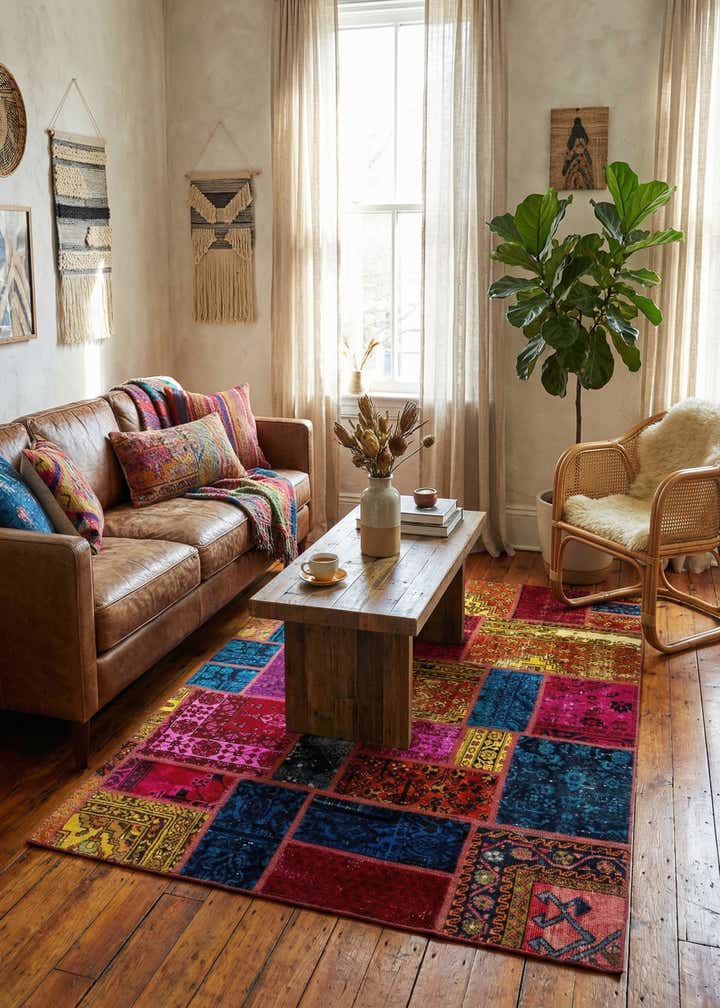 5' 6 x 7' 8 Hand Knotted Ultra Vintage Persian Wool Rug