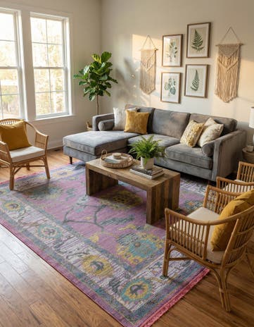 Pink Paragon Square Rug