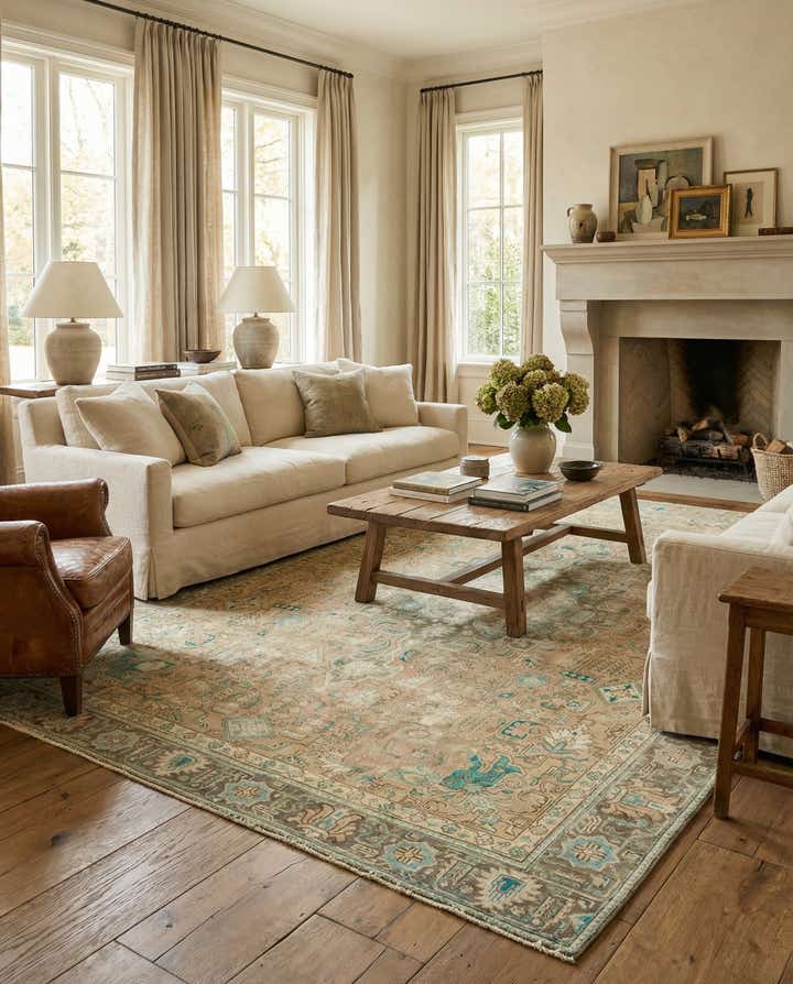 9' x 12' 5 Hand Knotted Ultra Vintage Persian Wool Rug